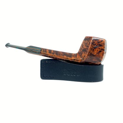 MUX -  Beautiful Handmade Hexagon Briar Tobacco Pipe w/ Colorful vulcanized Rubber Stem