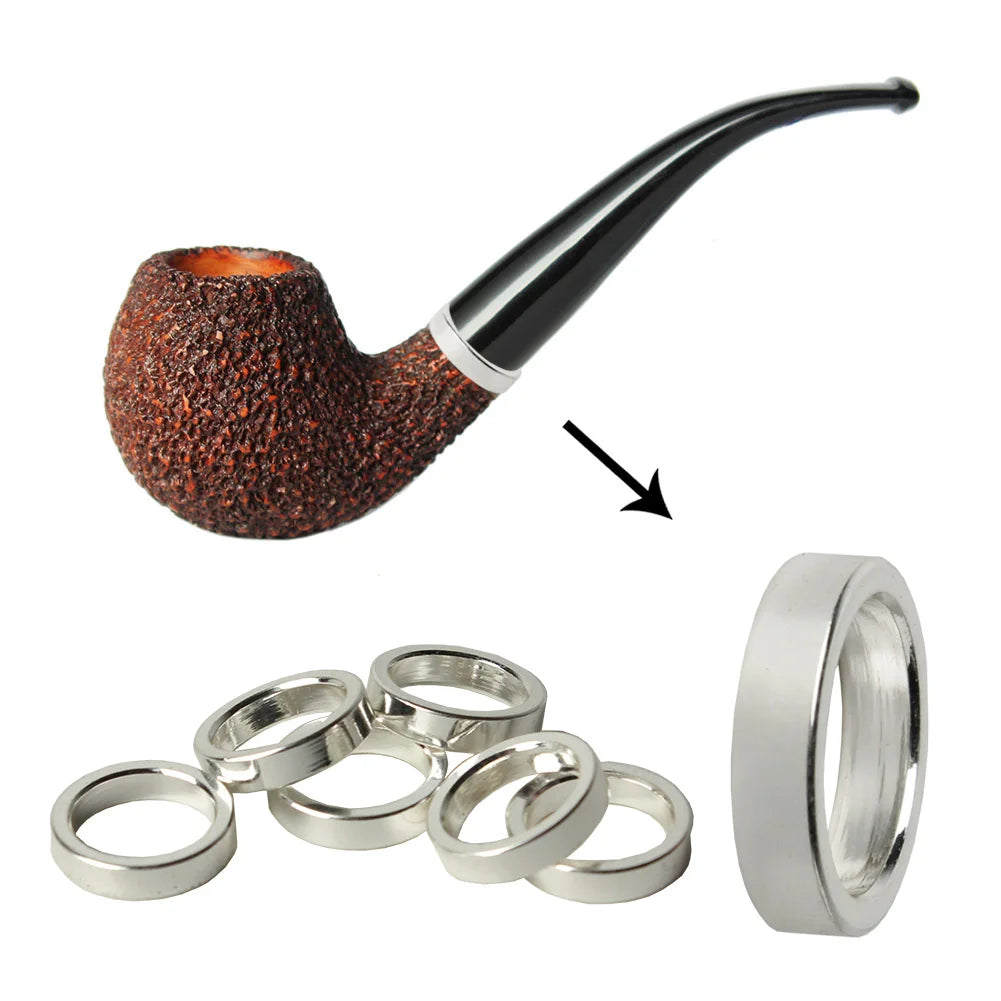 Stunning Silver Metal Rings. Perfect for Adorning Your Tobacco Pipes - 10 Styles & Sizes