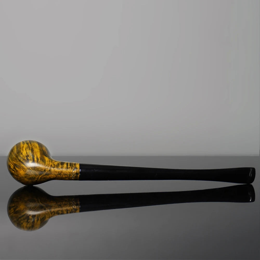 MUX -  Briar Wood Long Stem Church Tobacco Pipe 3mm FIlter