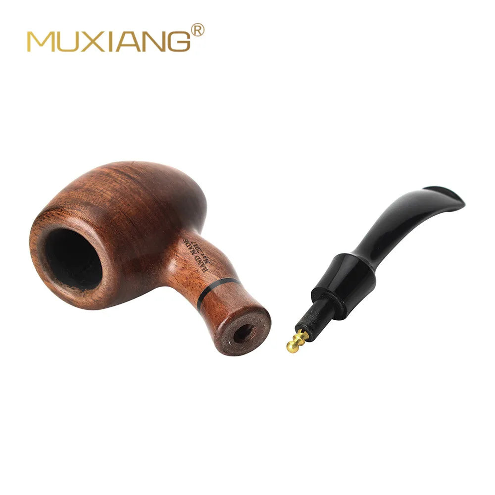 MUX - Beautiful Imported Rosewood Curved Tobacco Pipe 3mm Filter