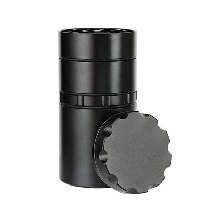 2 In 1 - 50mm Aluminum Alloy Tobacco Grinder with Storage Jar