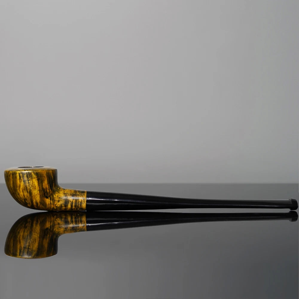 MUX -  Briar Wood Long Stem Church Tobacco Pipe 3mm FIlter