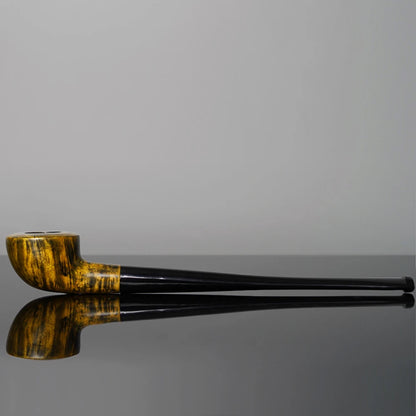 MUX -  Briar Wood Long Stem Church Tobacco Pipe 3mm FIlter