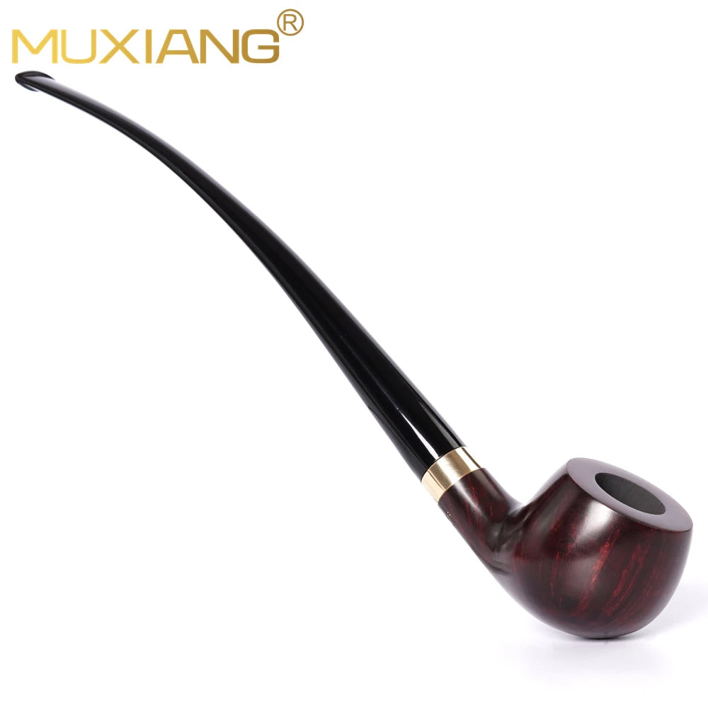 MUX -  Handmade Briar Wood Long Stem Tobacco Church Pipe